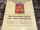 MOUNTAIN GOATS THE BAND 1997 ORIG Full Force Galesburg POSTER NOS John Darnielle