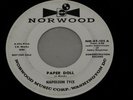 Doo Wop 45-NAPOLEON TYCE Paper Doll/Sitting Here-ORIG NOT REPRO Norwood WLP 105