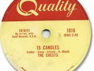 Super Rare 1958 The CRESTS Doo Wop 78 RPM Record. 16 Candles