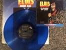 ELVIS PRESLEY - “MOODY BLUES”  BLUE VINYL 33 LP AFL12428 & PLEDGE MY LIVE 45