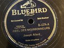 French Canadian 78 RPM Bluebird B-1274 Joseph Allard Fiddle Violin Reel Folk