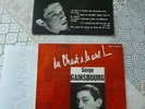 Serge Gainsbourg LP Du chant à la une   original Philips 1958 EX Promo insert