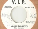 THE HEADLINERS Youre Bad News VIP PROMO MOTOWN NORTHERN SOUL USA 45