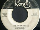 Rare 1955 Chicago RONEL 107 Doo Wop DJ Promo 45 THE HEPSTERS I Had To let You Go