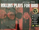 Sonny Rollins ROLLINS PLAYS FOR BIRD Analogue Productions LP 180g MONO NEW
