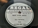78rpm: The Hill Billies - Ole Faithful - Promo Record 1934 VG+