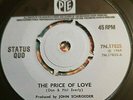STATUS QUO - THE PRICE OF LOVE / LITTLE MISS NOTHING - UK PYE 7