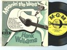 HANK WILLIAMS on MGM [X-168] —MOANIN' THE BLUES— country 2x45 ep & ps | VG++