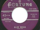 NOLAN STRONG & the DIABLOS on Fortune [544] —BLUE MOON— r&b doo wop 45 | VG++