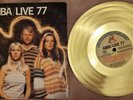 ABBA LIVE 77 SWEDISH PROMO RARE GOLD FLEXI SINGLE 7'' JULTIDNINGSFÖRLAGET