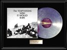 TEMPTATIONS WISH IT WOULD RAIN FRAMED LP WHITE GOLD PLATINUM TONE VINYL NON RIAA