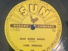 Rockabilly-Carl Perkins-Blue Suede Shoes/Honey Don't-Sun Records-78 RPM-EX-