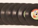 Eight (8) 1950's Vintage Little John Records 5 Inch Vinyl's Farmer In The Dell