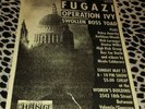 VINTAGE ORIGINAL FUGAZI OPERATION IVY SF FLYER 7X11 PUNK RARE KBD BAY AREA