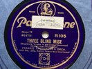 FRANKIE TRUMBAUER’S ORCH - ’THREE BLIND MICE/ KRAZY KAT’ PARLOPHONE R105 E+ COPY
