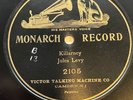HIS MASTERS VOICE MONARCH RECORD 2105 KILLARNEY by JULES LEVY