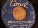 HEAR - COUNTRY BOP - RUSTY McDONALD - NAME ADDRESS & PHONE NUMBER - COAST 45