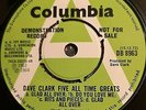 THE DAVE CLARK FIVE - ALL TIME GREATS - RARE UK DEMO / PROMO with PICTURE COVER