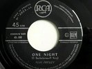RARISSIME SP French Juke Box Elvis PRESLEY one night RCA 45.300 PROMO de 1960