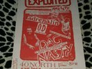 VINTAGE ORIGINAL EXPLOITED ADRENALIN OD DAG NASTY FLYER 5X8.5 PUNK RARE HARDCORE