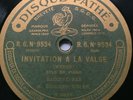 Edouard RISLER Piano Solo WEBER Invitation a la Valse Parts 1 & 2 Pathe 9534 EX+