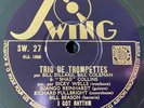 DICKY WELLS & DJANGO REINHARDT Trio de Trompettes FRANCE-1937 Swing 78 rpm E