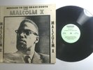 MALCOLM X: MESSAGE TO THE GRASS ROOTS, 1970  LP RECORD ALBUM, WORN COVER,