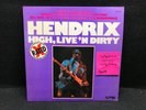 (DH9) JIMI HENDRIX / RED VINYL LP / HIGH LIVE 'N DIRTY RATED X 1978 NUTMEG-1001