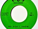 The Fabulous Spyders We Don't Know R&B Blues Soul RARE C-O-S COS 45 7
