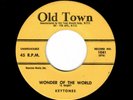 RARE NYC DOOWOP-KEYTONES-WONDER OF THE WORLD/A FOOL IN LOVE-OLD TOWN 1041