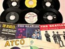 Awesome Beatles Non-Capitol Lot: 9 45s, 5 Sleeves. VJ, Swan, Tollie, MGM, Atco