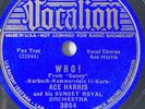 Ace Harris Sunset Royal Orchestra 78 rpm VOCALION 3864 WHO  prewar jazz E+