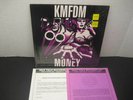 KMFDM Money 1992 UK LP Vinyl $5Ship Hard Rock Industrial Open Shrink Hype Sheets