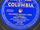 Philip Tanner  The Gower Wassail Song / Young Henry Martin 78 EX  Columbia 372-M