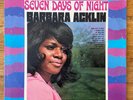 Barbara Acklin ‎– Seven Days Of Night - LP Record Vinyl Album - 1969 - VG+/VG+