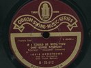 78tk-Jazz-ODEON-Swing-Louis Armstrong-(If I could be with you one hour /Shine)