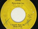 PILGRIM OUTLETS I Could Hear No Body Pray Davis Rare Black Gospel 45 HEAR