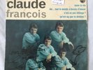 Rare 45t EP Claude François Toute La Vie autographe signé Cloclo Dédicace Top