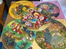 5 VTG Disney Picture Discs Cinderella Snow White Fox Hound Barbie Care Bears LP