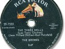 Rare 1959 The BROWNS Rock’n Roll 78 RPM Record. The Three Bells/Heaven Fell Last
