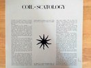 COIL Scatology RARE ORIGINAL 1984 Vinyl LP FFK1K422 THROBBING GRISTLE	PSYCHIC TV