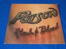 POISON / Flesh And Blood SPAIN 1st PRESS LP 1990   HAIR HEAVY METAL GODS