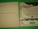 BRAHMS,BRUNO WALTER BOX 4 LP,BOOKLET,+LP CONCERTO N.2 BACKHAUS, ALL MINT
