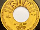 LITTLE JUNIOR'S BLUE FLAMES Love My Baby/Mystery Train ORIG SUN BLUES 45 hear