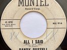 RANDY RUSSELL All I Said RARE LOUISIANA GARAGE ROCKER PROMO 45 Montel hear