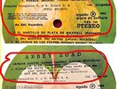 THE BEATLES - ABBEY ROAD - INCREDIBLE MISTAKE ON LABELS - SEE PICS - URUGUAY