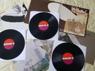LED ZEPPELIN X 3 - Same (S/T)/II/IV (UK Atlantic red/plum repressings) VG- to VG