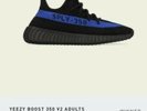 YEEZY BOOST 350 V2 Core Black Dazzling Blue UK8