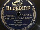 Lil Green-Bluebird-8714-Why Don't You Do Right?/Love Me-78rpm E1941