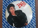 MICHAEL JACKSON Bad Promo Picture Disc Lp Brazil 1991 with blue sticker Rare